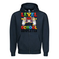 Navy level 100 days of school completed Zipper Hoodie - Artiststas