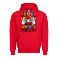 Red level 100 days of school completed Zipper Hoodie - Artiststas