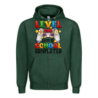 Sports Green level 100 days of school completed Zipper Hoodie - Artiststas