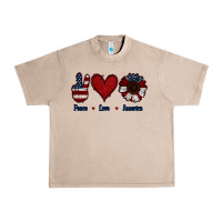 French Oak Peace Love America Urban Heavy Tee - Jasminsmagicworld