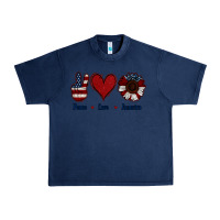 Navy Peace Love America Urban Heavy Tee - Jasminsmagicworld