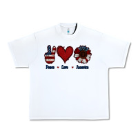 White Peace Love America Urban Heavy Tee - Jasminsmagicworld