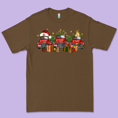 Christmas Trucks Premium Tee Designed By Fadigitalartstudio