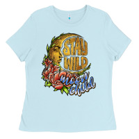Baby Blue stay wild moon child Ladies Tee - JahusDesignShop