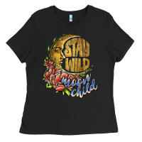 Black stay wild moon child Ladies Tee - JahusDesignShop