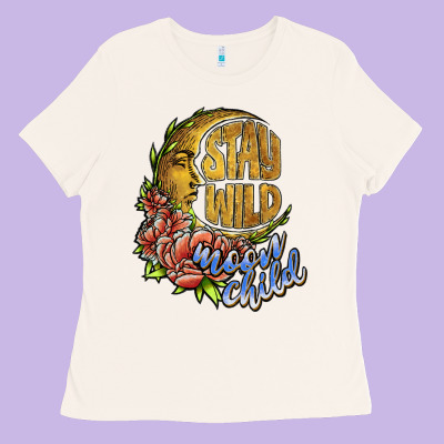 Stay Wild Moon Child Ladies Tee Designed By Jahusdesignshop