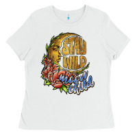 White stay wild moon child Ladies Tee - JahusDesignShop