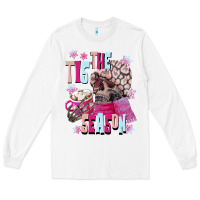 White tis the season winter skull Long Sleeve Tee - NancyCooperArtShop