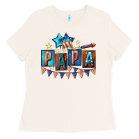 Bone American Papa 4th of july Ladies Tee - CowGirlArtShop