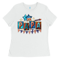 White American Papa 4th of july Ladies Tee - CowGirlArtShop