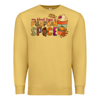 Antique Gold my blood type is pumpkin spice Premium Sweatshirt - NancyCooperArtShop