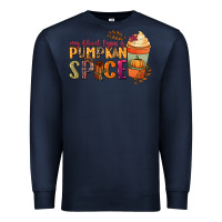 Navy my blood type is pumpkin spice Premium Sweatshirt - NancyCooperArtShop