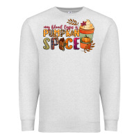 Oatmeal Heather my blood type is pumpkin spice Premium Sweatshirt - NancyCooperArtShop