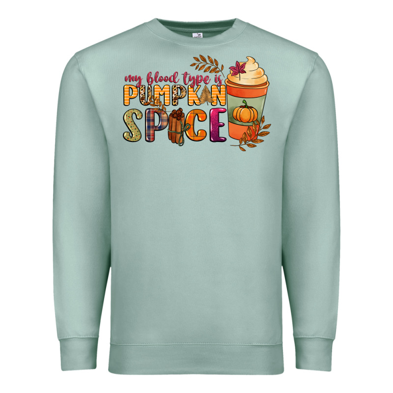 My Blood Type Is Pumpkin Spice Premium Sweatshirt by NancyCooperArtShop | Teevron