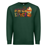 Sports Green my blood type is pumpkin spice Premium Sweatshirt - NancyCooperArtShop