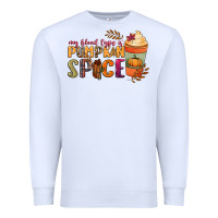 White my blood type is pumpkin spice Premium Sweatshirt - NancyCooperArtShop