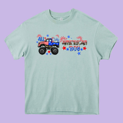 All American Boy Libbey Glass Heavy Core Tee Designed By Hra Design Shop