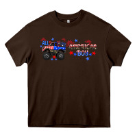 Chocolate Brown all american boy libbey glass Heavy Core Tee - HRA Design Shop