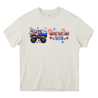 Cream all american boy libbey glass Heavy Core Tee - HRA Design Shop