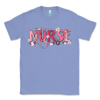 Colony Blue nurse breast cancer awareness Classic Tee - MaliasSmallBusiness