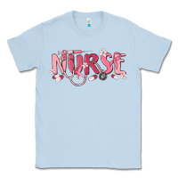 Dusty Blue nurse breast cancer awareness Classic Tee - MaliasSmallBusiness