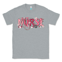 Heather Grey nurse breast cancer awareness Classic Tee - MaliasSmallBusiness