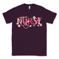 Plum nurse breast cancer awareness Classic Tee - MaliasSmallBusiness