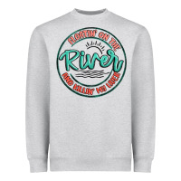 Heather Grey floatin on the river killin my liver Heavyweight Sweatshirt - MaliasSmallBusiness