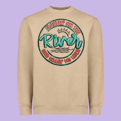 Floatin On The River Killin My Liver Heavyweight Sweatshirt Designed By Maliassmallbusiness