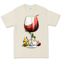 Bone christmas wine glass Premium Tee - FaDigitalArtStudio