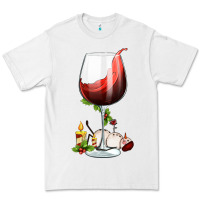 White christmas wine glass Premium Tee - FaDigitalArtStudio