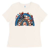 American Rainbow 4th Of July Ladies Tee | Teevron