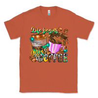 Copper Life Begins After Coffee Classic Tee - CowhideDigitalArt