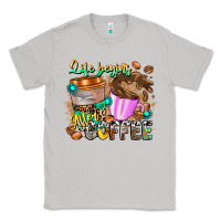 Moon Dust Life Begins After Coffee Classic Tee - CowhideDigitalArt