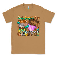 Toasted Coconut Life Begins After Coffee Classic Tee - CowhideDigitalArt