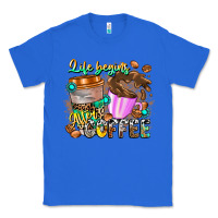 True Royal Life Begins After Coffee Classic Tee - CowhideDigitalArt