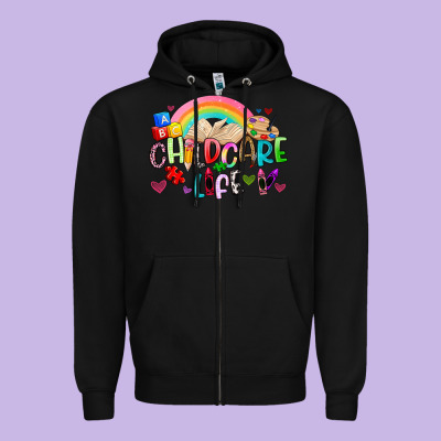 Childcare Life Zipper Hoodie Designed By Artiststas