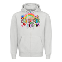 Dove Grey childcare life Zipper Hoodie - Artiststas