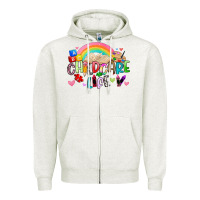 Oatmeal Heather childcare life Zipper Hoodie - Artiststas