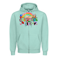 Seafoam childcare life Zipper Hoodie - Artiststas