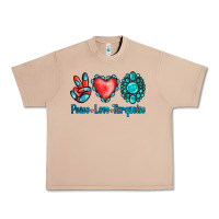 Burro Peace Love Turquoise Urban Heavy Tee - Jasminsmagicworld