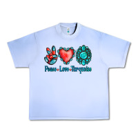 Grape Ice Peace Love Turquoise Urban Heavy Tee - Jasminsmagicworld