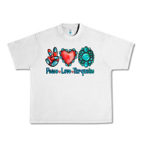 Lunar Rock Peace Love Turquoise Urban Heavy Tee - Jasminsmagicworld