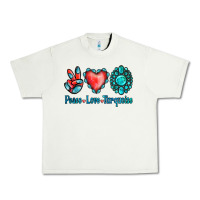 Pistachio Peace Love Turquoise Urban Heavy Tee - Jasminsmagicworld