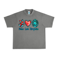Tornado Peace Love Turquoise Urban Heavy Tee - Jasminsmagicworld