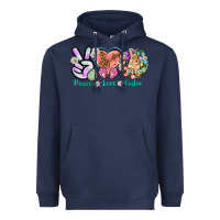 Navy Peace love Easter Heavyweight Hoodie - NancyCooperArtShop