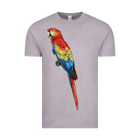 Vintage Zinc Scarlet Macaw Parrot Vintage Tee - LillyAllenDesigns