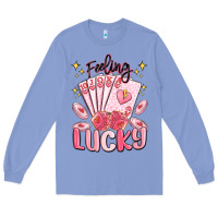Colony Blue feeling lucky Long Sleeve Tee - MaliasSmallBusiness