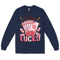 Navy feeling lucky Long Sleeve Tee - MaliasSmallBusiness