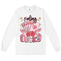 White feeling lucky Long Sleeve Tee - MaliasSmallBusiness